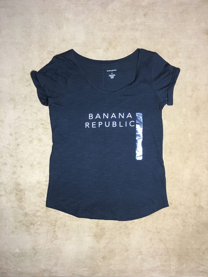 Áo Kiểu Thun Nữ Hiệu Banana Republic Cổ Tròn Tay Ngắn Màu Đen Size M Chính  Hãng - Đồ Hiệu Mỹ - Hàng Xách Tay Mỹ