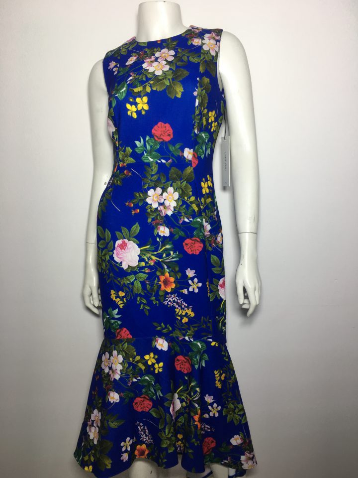 Đầm thun ngắn dự tiệc công sở nữ hiệu Calvin Klein không tay đuôi tôm họa  tiết hoa nhiều màu size 2 chính hãng - Shop Đồ Hiệu Mỹ