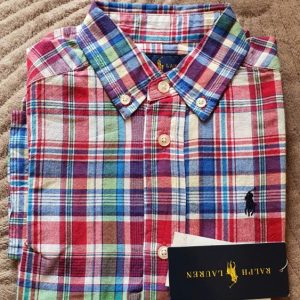 Ao-so-mi-be-trai-tay-ngan-soc-caro-hieu-Ralph-Lauren