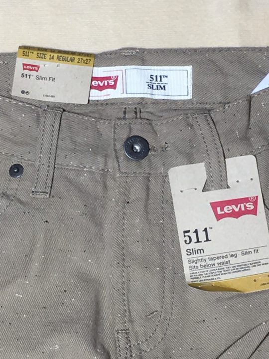 Quần jeans dài cotton nữ đáy ngắn ống đứng hiệu 511 Levi's slim fit màu xám size  14 chính hãng - Shop Đồ Hiệu Mỹ