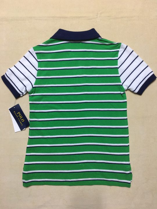 Áo thun bé trai 7-16 tuổi tay ngắn cổ bẻ cotton sọc ngang trắng đen màu  xanh hiệu Polo Ralph Lauren size 7,L(14/16) hàng xách tay mỹ - Shop Đồ Hiệu  Mỹ