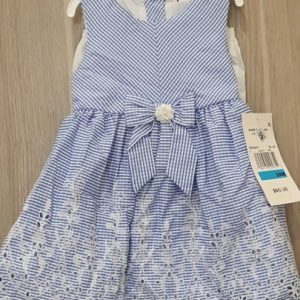 Dam-xoe-cong-chua-be-gai-cotton-khong-tay-that-no-eo-1-2-tuoi-mau-xanh-hieu-Rare-Editions-hang-xach-tay-my