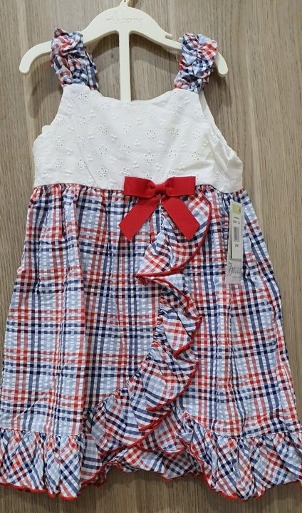 Đầm xòe công chúa hai dây thắt nơ hở lưng cotton bé gái size 4T,6X hiệu Bonnie jean hàng xách tay mỹ Dam-xoe-cong-chua-hai-day-that-no-ho-lung-cotton-be-gai-size-4T6X-hieu-Bonnie-jean-hang-xach-tay-my